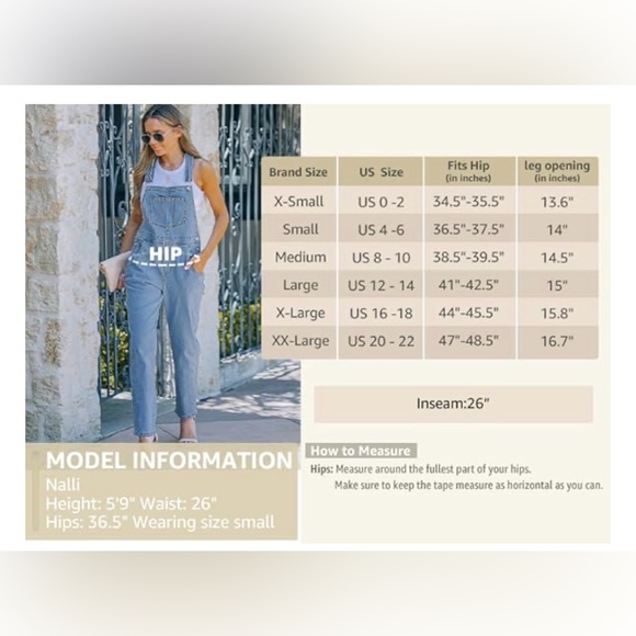 🆕Stylish Blue Denim Overalls for Women-Darker Blue - Picture 3 of 3